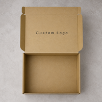 Boîte d'expédition en carton ondulé Kraft personnalisée avec logo OEM imprimé, emballage pour e-commerce, vêtements, cadeaux, abonnements