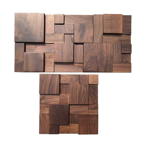 Moderno noce nero piccoli <span class=keywords><strong>pannelli</strong></span> quadrati in <span class=keywords><strong>legno</strong></span> massello divano decorazione parete 3D mosaico strisce <span class=keywords><strong>di</strong></span> <span class=keywords><strong>legno</strong></span> modanature pannello del soffitto - Product Image 4