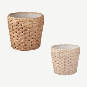 2024 <span class=keywords><strong>Amazon</strong></span> superventas bohemio jacinto de agua cestas planas africanas decoración colgante de pared aniversario cesta de almacenamiento superior producto - Product Image 4