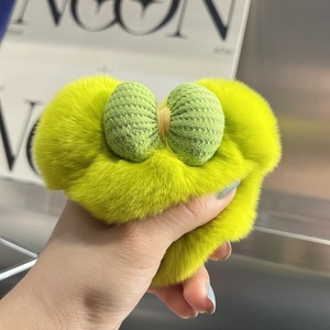 Porte-clés en <span class=keywords><strong>peluche</strong></span> rond unisexe, doux et mignon, pour décoration de <span class=keywords><strong>sac</strong></span> à <span class=keywords><strong>dos</strong></span>, cadeau en gros - Product Image 4