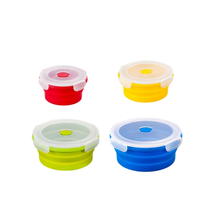 Contenitore per Pranzo in Silicone Quadrato Ermetico con Coperchio in PP, Adatto al Microonde, Ecologico, Durevole, Portatile, Capacità 1-3L, per Mantenere la Freschezza - Product Image 4