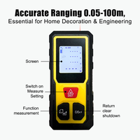 Télémètre laser compact Lonnmeter 60m/100m haute précision 3mm avec écran LCD rétroéclairé, protection IP66 et mesure multi-unités