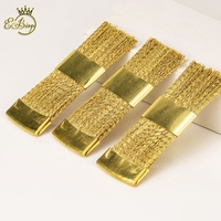 Golden Flat Head Mini kuningan tembaga kawat Manual kuku bubuk debu sikat pembersih pembersih untuk bor Bit