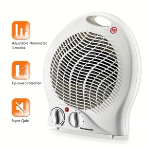Homeleader <b>Electric</b> <b>Heater</b> 2000W Portable Indoor Heating Fan <b>Heater</b> With Overheat Protection White - Product Image 2