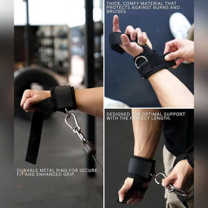 Correas de Soporte para Muñeca con Doble Anillo para Entrenamiento de Fuerza, Culturismo y Fitness, Servicio OEM - Product Image 2