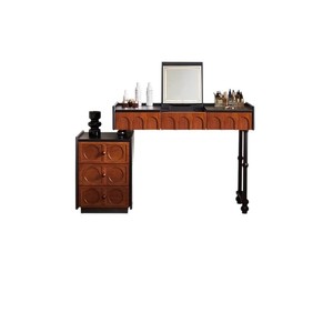 Eiffel Dressing <b>Table</b> <b>Vanity</b> With <b>Mirror</b> And Storage Drawers For Bedroom Adult Use Modern Minimalist Style - Product Image 5