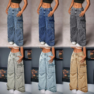 <span class=keywords><strong>Pantaloni</strong></span> <span class=keywords><strong>Cargo</strong></span> da <span class=keywords><strong>Donna</strong></span> Stile Boyfriend, Streetwear con Tasche a Patta, Jeans Casual 2026 - Product Image 6