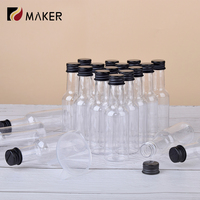 Bouteille vide en plastique PET pour jus, boissons, vin, tequila, liqueur, shot, avec bouchon à vis, 25 ml, 30 ml, 50 ml, 150 ml, 250 ml, 25 cl, mini, petite, 50 ml