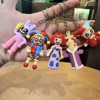 Grosir Gantungan Kunci Karabiner PVC Digital Anti Air Ringan Bermotif Kartun Fashion Cetak UV Boneka Badut Pamny