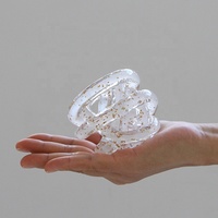 Décoration d'art en verre écologique en forme de boule nouée, design pop art moderne artisanal, décoration d'intérieur, cadeau pour un anniversaire ou un mariage