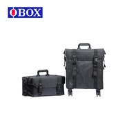 Профессиональный кейс OBOX класса люкс из холста большой вместимости для косметики, украшений, лаков для ногтей, с выдвижной ручкой и молнией