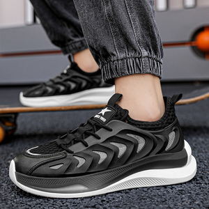 Zapatos Deportivos Casuales para Hombre, Transpirables, Antideslizantes, de Tela, para Todas las Temporadas, Elegantes, de Corte Bajo, Duraderos, con Suela de PVC y Cierre de Cordones - Product Image 5