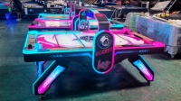 Machine de jeu d'arcade de table de hockey sur air en fer RVB à jetons avec action à 2 joueurs pour les enfants