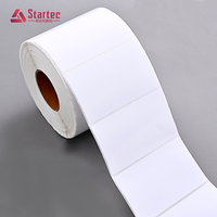 Étiquette thermique directe personnalisée blanche 100x150, autocollant adhésif semi-brillant thermique, étiquette synthétique thermique PP 70x40 pour code-barres