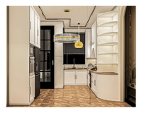 Nouvelle conception de placard de cuisine compact sur mesure, prêt à assembler