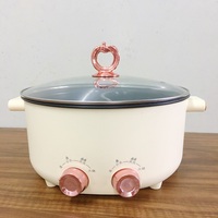 Grande Capacité - Nouvelle Cocotte Électrique Mandarin Yuanyan avec Couvercle en Verre Trempé, Double Contrôle de Chauffage Indépendant, Fonction Friture, Antiadhésive, Facile à Utiliser