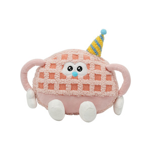 Plush Monster Car Headrest And Lumbar Support <b>Round</b> Washable Neck Pillow For Auto Seat <b>Cushion</b> Four Seasons Use - Product Image 3