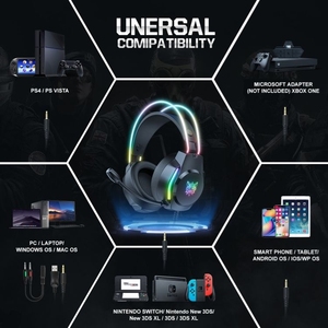 Auriculares para Juegos con Cable USB+3.5mm RGB X26, <span class=keywords><strong>Precio</strong></span> de Fábrica, Adecuados para Interfaz USB, Auriculares Intrauditivos para Juegos - Product Image 5