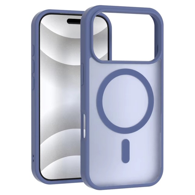 Custom Color Frosted Magnetic Phone Case for Fundas for 17/16/15 Pro Max Wireless Charge Waterproof TPU+PC Ultra-thin Matte