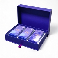 Boîte cadeau rigide à rabat intégré avec fente pour carte, idéale pour l'emballage de cosmétiques, maquillage, soins de la peau, produits de beauté, présentation en magasin.