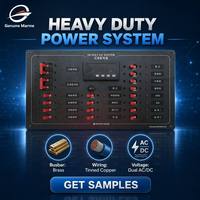Panel Distribusi Listrik Kelautan Khusus 12V 24V dengan Perlindungan Pemutus Sirkuit dan Voltmeter Digital untuk Kapal Pesiar, Perahu, dan RV