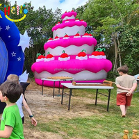 Modèle de gâteau géant gonflable, modèle de gâteau d'anniversaire gonflable, modèle de marionnette