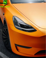 Film de protection de peinture automobile Prelatek Easy Install Matte Sparkling Orange TPU, effet givré soyeux, orange étincelant, résistant aux rayures.