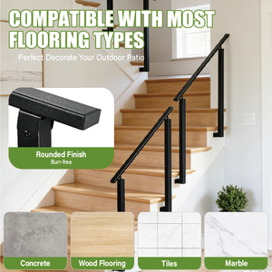 درابزين حديث مقاوم للصدأ من الفولاذ المقاوم للصدأ وسبائك الألومنيوم للسلالم الخارجية والشرفات مع حماية من الأشعة فوق البنفسجية - Product Image 5