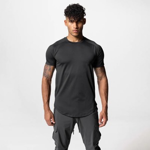 Abbigliamento sportivo da uomo all'ingrosso Mesh materiale traspirante Quick Dry Round <span class=keywords><strong>Hem</strong></span> magliette da palestra personalizzate per uomo - Product Image 5