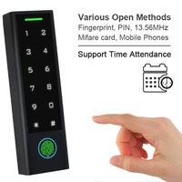 Clavier tactile Bluetooth étanche TTLock intelligent pour iOS et Android, accès RFID, avec passerelle de présence et accès par empreinte digitale
