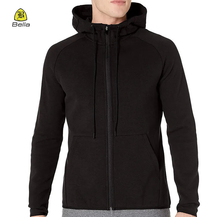 Wholesale Soft Shell Waterproof Custom Black Hoodies Man Jacket