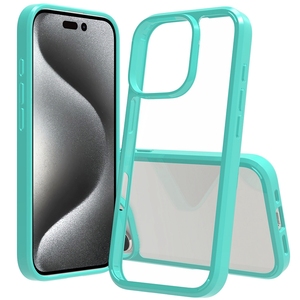 Venta al por mayor <span class=keywords><strong>claro</strong></span> Anti amarillo acrílico 2 en 1 funda para teléfono móvil a prueba de golpes para iPhone 16 15 14 13 12 Pro Max - Product Image 2