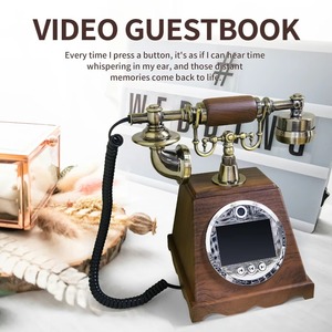 1080P vidéo livre d'or téléphone 128GB stockage Vintage téléphone expédition rapide téléphone de mariage pour mariage maison hôtel fêtes - Product Image 5