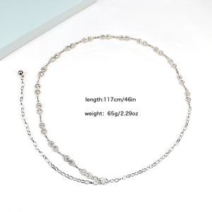 Nuova Collezione: Catena per Vita da Donna, Cintura Decorativa, Accessorio Modellante in Lega <span class=keywords><strong>di</strong></span> Zinco con Strass Elettroplaccati - Product Image 4