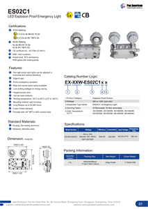 ไฟฉุกเฉินแบบ LED ป้องกันการระเบิด ATEX IECEX โซน 1 แบบสองหัว 3 วัตต์ ทนไฟ - Product Image 6