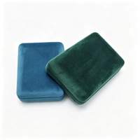 Boîte à collier en velours, étui à bijoux rectangulaire en métal pour le rangement des pendentifs, la présentation en magasin et la présentation en cadeau
