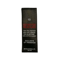 Etiquettes de vêtement sérigraphiées en satin de soie personnalisées et écologiques de haute qualité 1000PCS Set Soft Black Smooth Care Center Fold