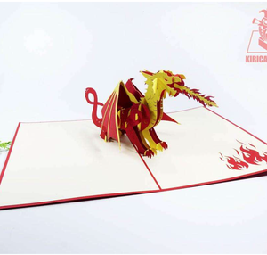 <span class=keywords><strong>Carte</strong></span> pop-up 3D <span class=keywords><strong>Dragon</strong></span> cracheur <span class=keywords><strong>de</strong></span> feu, dinosaure en papier rouge créatif, <span class=keywords><strong>carte</strong></span> d'anniversaire et <span class=keywords><strong>de</strong></span> Noël faite à la main pour garçons, thème aventure - Product Image 1