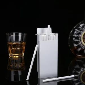 Étui à cigarettes en métal mince pour cigarettes fines des années 100, boîte à cigarettes pour femmes - Product Image 3