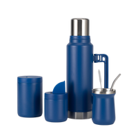 Kit de Yerba Maté en Acier Inoxydable Premium, Gourde Isolée 1400ml, Contenant, Bombilla, Brosse de Nettoyage, Ensemble de Filtres à Thé