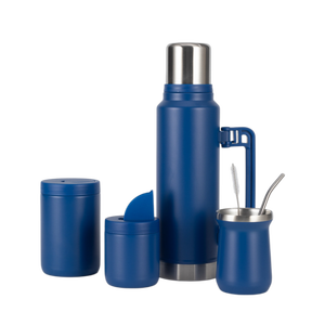 Kit de Yerba Maté en Acier Inoxydable Premium, <span class=keywords><strong>Gourde</strong></span> Isolée 1400ml, Contenant, Bombilla, Brosse de Nettoyage, Ensemble de Filtres à Thé - Product Image 3