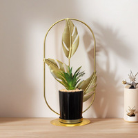 Nouvelles décorations créatives en forme géométrique pour plantes artificielles en pot, en fer forgé, pour salon