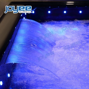 JOYEE Good Price Massage Spa Big Waterfall Hot Tub LED <strong>Light</strong> Strip Skirt <strong>Bathtub</strong> <strong>for</strong> 2-4 People Family Use Tub - Product Image 5