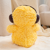 Peluche Poulet avec Casque Audio, Douce et Mignonne, Jouet Musical en Forme d'Animal de la Ferme, Cadeau d'Anniversaire Idéal