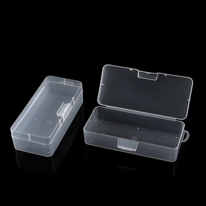 Transparent Rectangular <b>Storage</b> Box 16.5x7.5x4.6cm PP Material Desktop Organizer for Jewelry Hardware Parts - Product Image 1