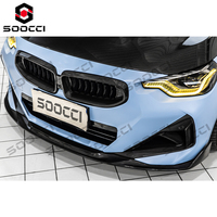 TAKD Kit carrosserie de mise à niveau en fibre de carbone sèche pour séparateur de pare-chocs avant et lèvre de pare-chocs avant pour BMW G42 M240i 2023-2025