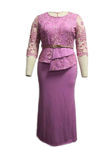 <span class=keywords><strong>Robe</strong></span> maxi en dentelle patchwork grande taille pour femmes africaines, élégante tenue d'automne - Product Image 5