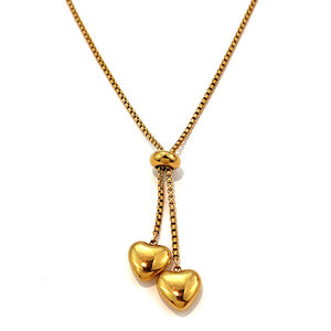 Collar con Colgante en Forma de Corazón Personalizado al por Mayor, Chapado en Oro de 18K, Acero Inoxidable Antideslustre, para Hombre/Mujer, Regalo - Product Image 5