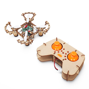 创意DIY无人机套件3D拼图木制积木套装电子入门套件科学套件<span class=keywords><strong>2</strong></span>.4G遥控飞机益智玩具 - Product Image 6