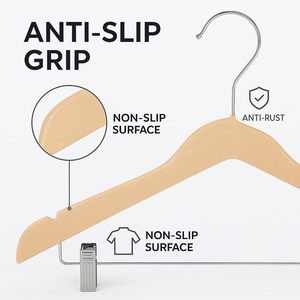 Cintres en bois personnalisés pour vêtements d'adultes et costumes, prix d'usine OEM - Product Image 2